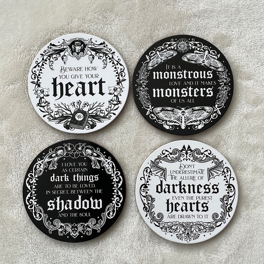 Owlcrate Haunted Hearts Coaster Set